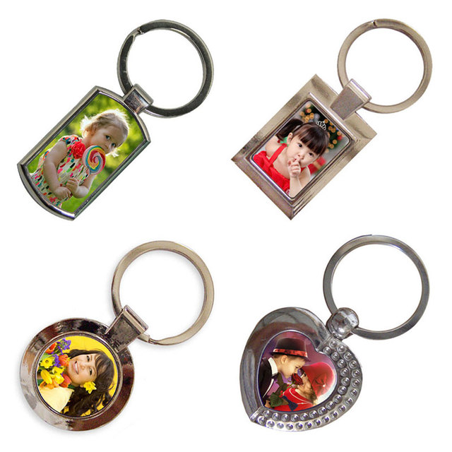 Sublimation Keychains Blank Metal Key Ring Hot Transfer Printing